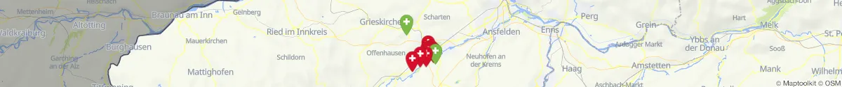Kartenansicht für Apotheken-Notdienste in der Nähe von Gunskirchen (Wels  (Land), Oberösterreich)